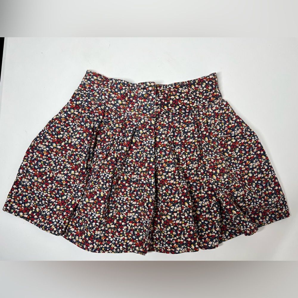Peaches n Cream Bohemian Floral Print Mini Skirt Front buttons Size S/P